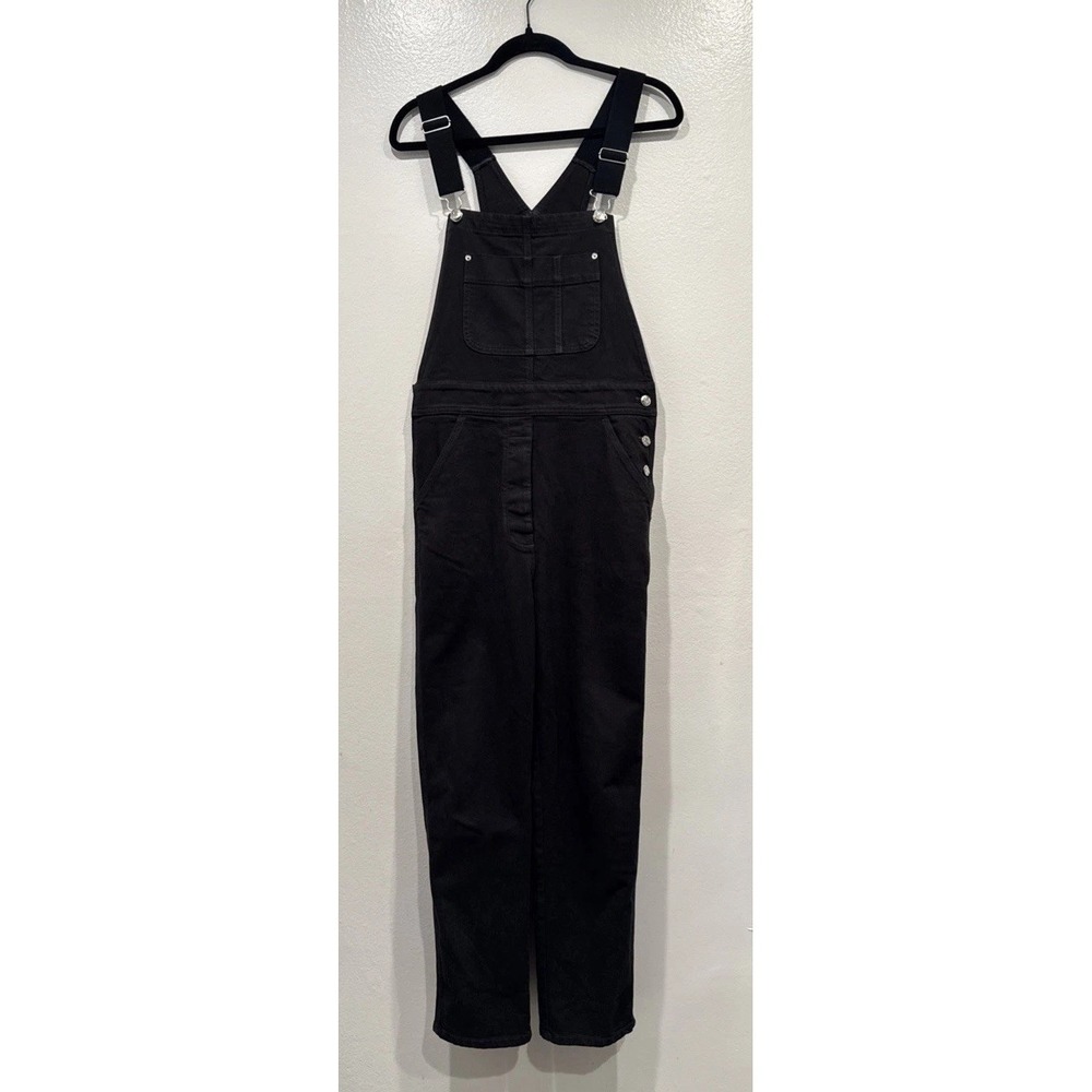 Aritzia Wilfred Free Carina Black Denim Overall Womens Size Medium Hipster‎ Boho